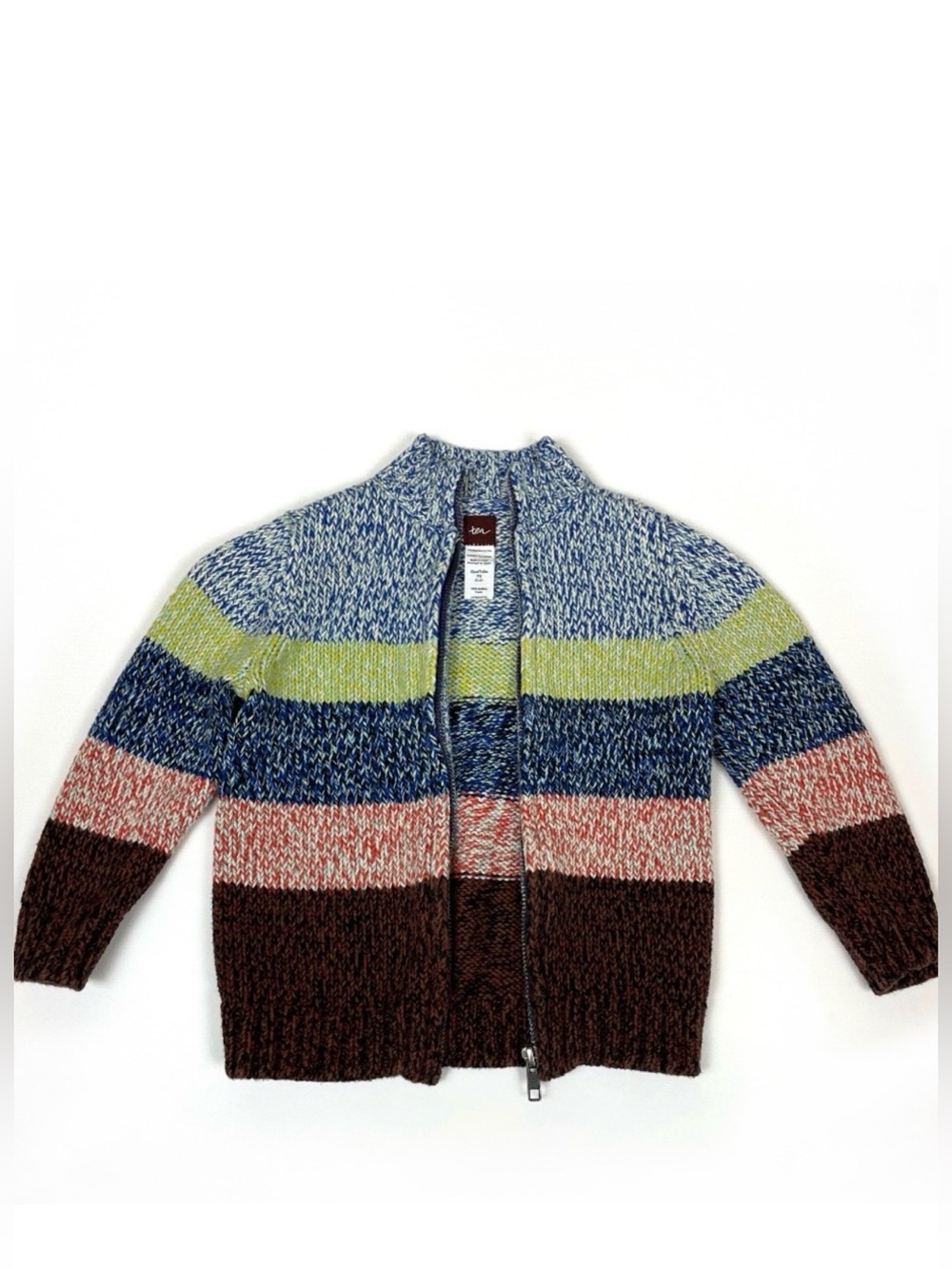 Tea Collection Multicolored Striped Sweater Cardigan Toddler Size XS (2-3) - Picture 1 of 8